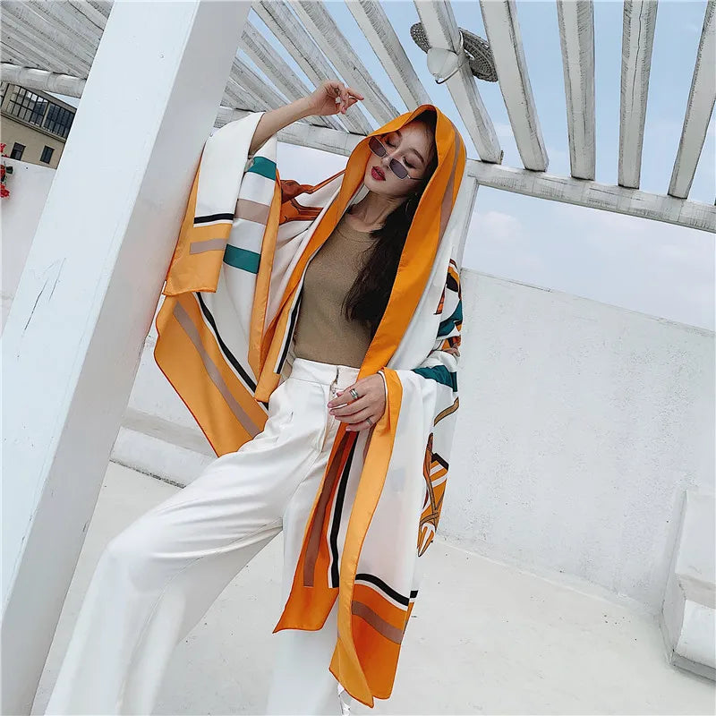 140x180cm Celebrity With The Same Cover-Ups Women Large Beach Dress Bikini Bathing Swimwear Sunburn Protection Sarong Wrap Scarf