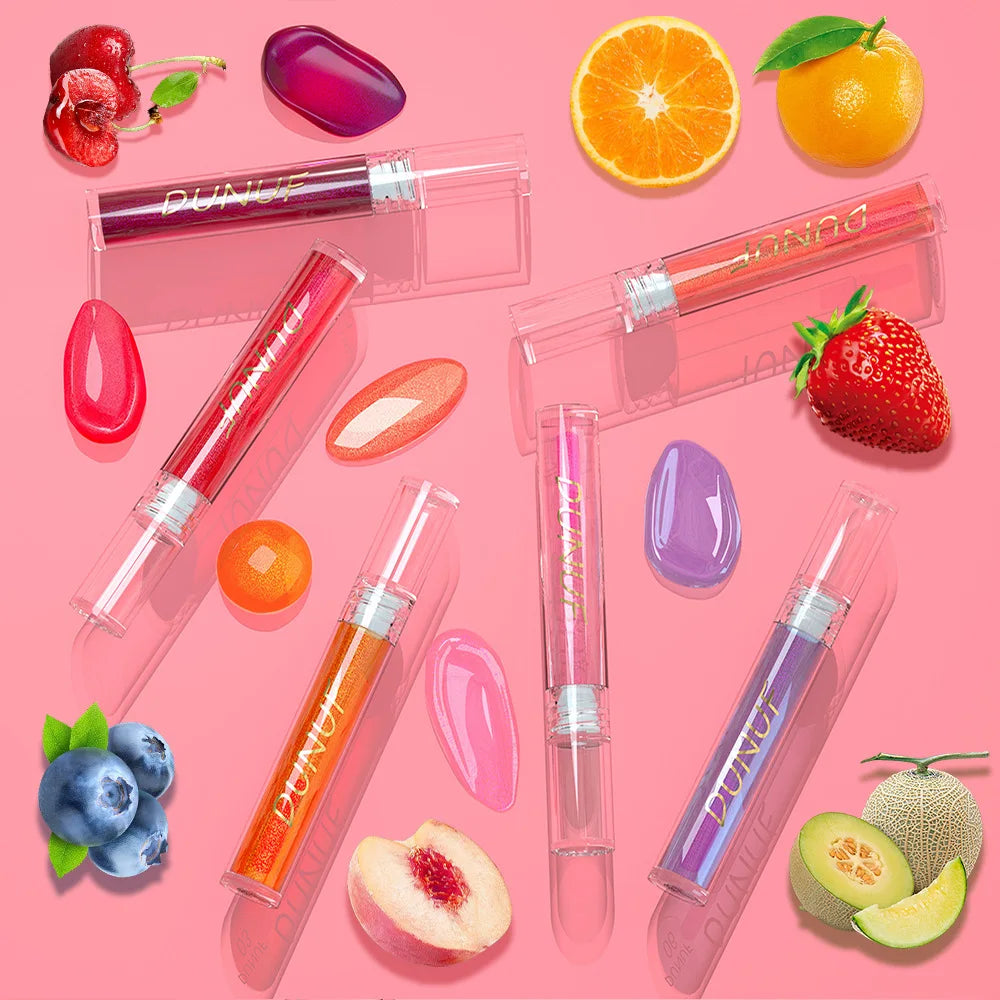 DUNUF Fruit Color-changing Long Lasting Nouritious Lipsticks Lip Gloss Make up Spring Moisturizing Lip Oil Makeup Free Shiping - Seprincess