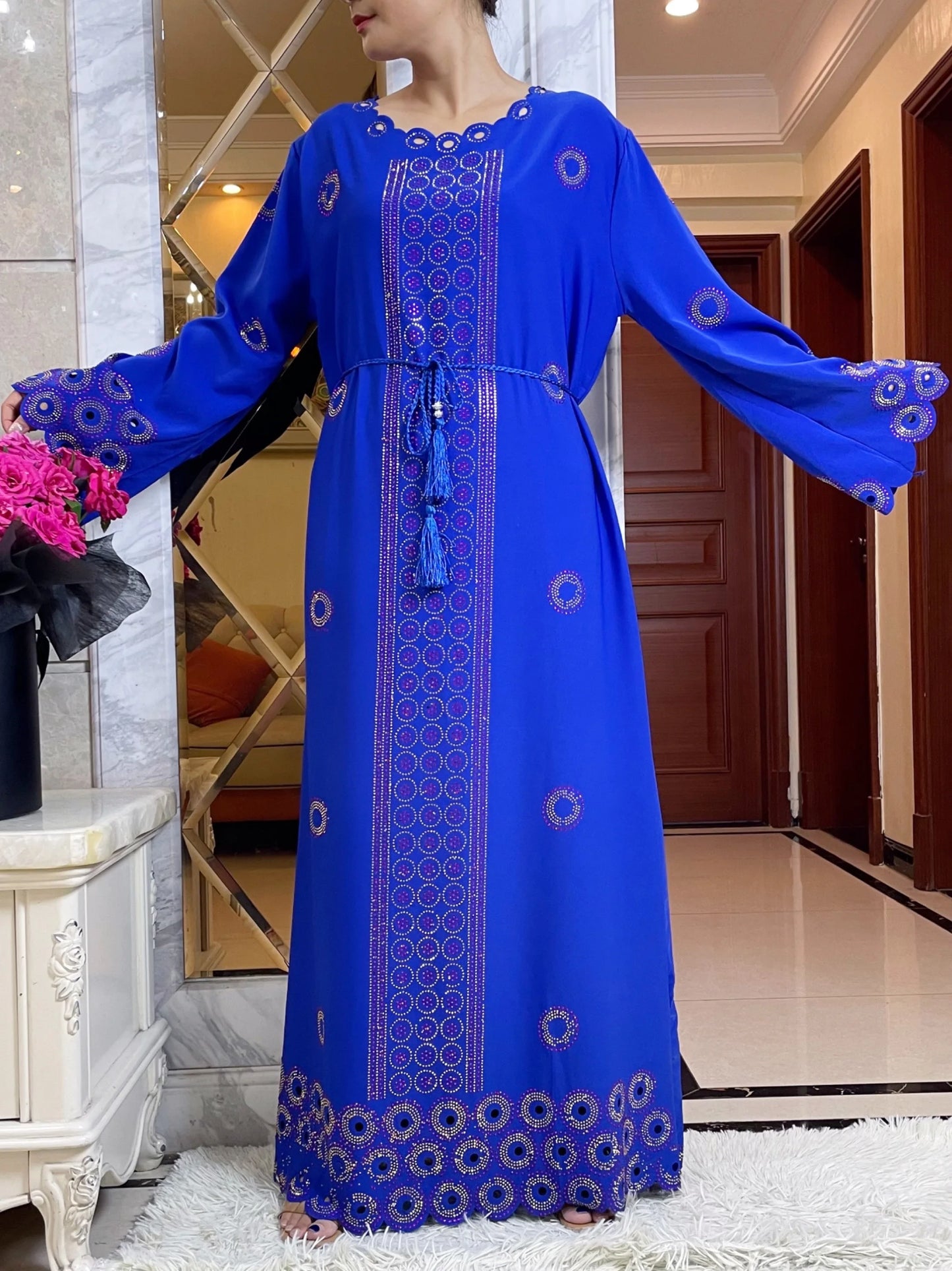 2024 Autumn Women Elegant Dresses Dubai Party Outfits Long Sleeve  Dashiki Muslim Women High-grade Comfort Fabric African Abaya - Seprincess