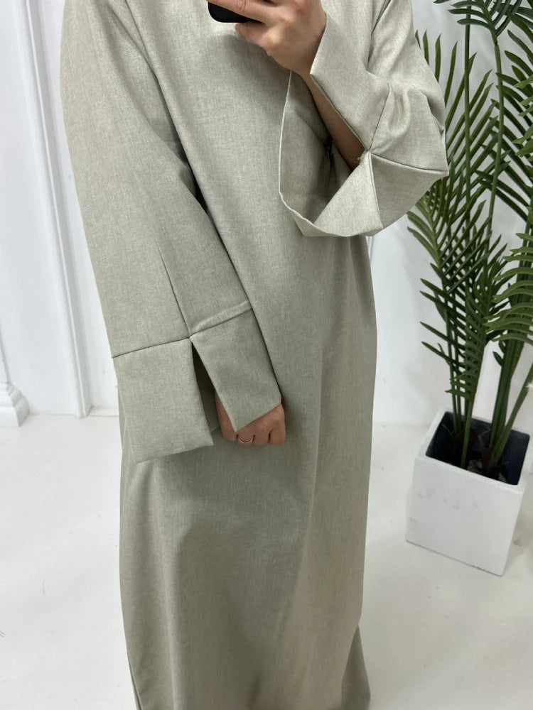 Eid Split Sleeve Muslim Abaya for Women Eid Dress Morocco Ramadan Prayer Long Dresses Abayas Kaftan Islam Dubai Arab Long Robe - Seprincess