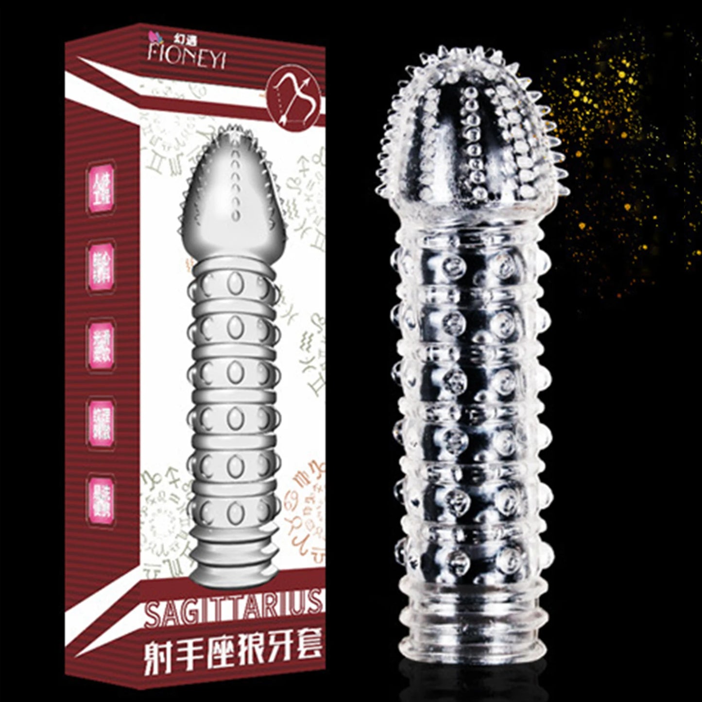 Larger Spikes Condoms For Man Pleasure Sex Toys Female G spot Vaginal Stimulation Condom Ribbed Penis Sleeve Adult Supplies - Seprincess