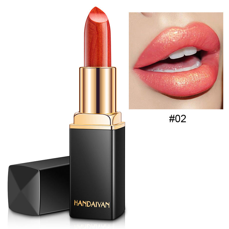 Handaiyan Waterproof Nude Glitter Lipstick Makeup Long Lasting Velvet Red Mermaid Sexy Shimmer Matte Lip Stick Cosmetic Beauty - Seprincess