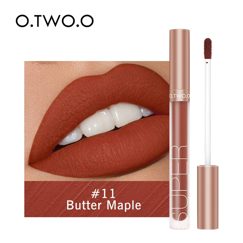 Wholesale O.TWO.O Lipstick Lip Gloss Makeup Waterproof Velvet 12 Colors Liquid Lip Stick Matte Long Lasting Sexy Red Lip Tint - Seprincess