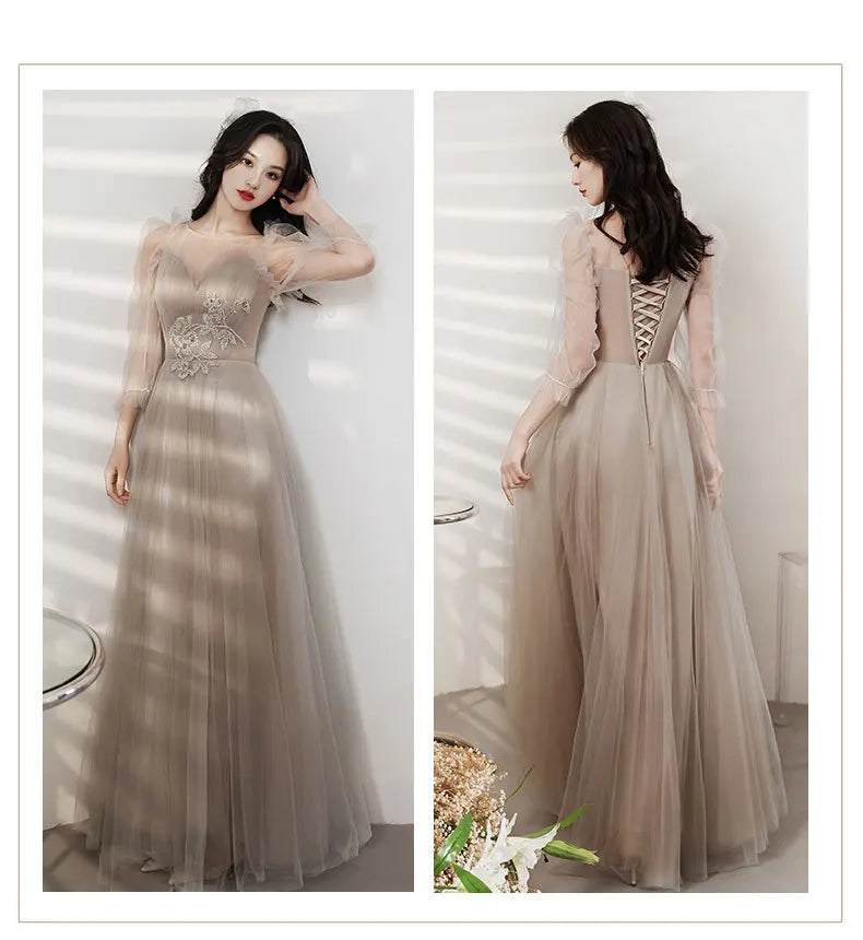 Summer Lace Bridesmaid Dresses New Fairy Style Slim Girlfriend Evening Dresses Simple Magnificent Wedding Sisters Group Dress - Seprincess