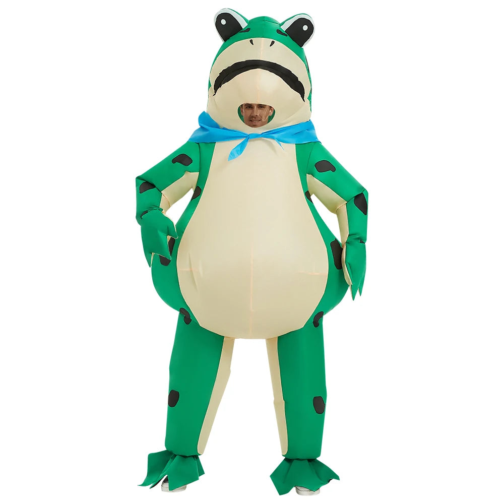 Inflatable Frog Costume Funny Full Body Blow Up Cosplay Costume Suit for Adult Halloween Party Costume for Adult Role Play - Seprincess