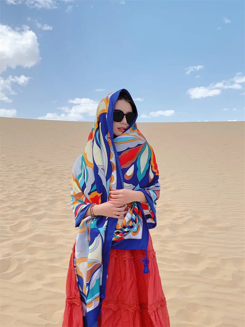 17 Styles 90x180cm Travel Beach Sunscreen Scarve Bikini Large Shawl Sarong Wrap Scarf Women Brazilian Swimsuit Bathing Cover-ups