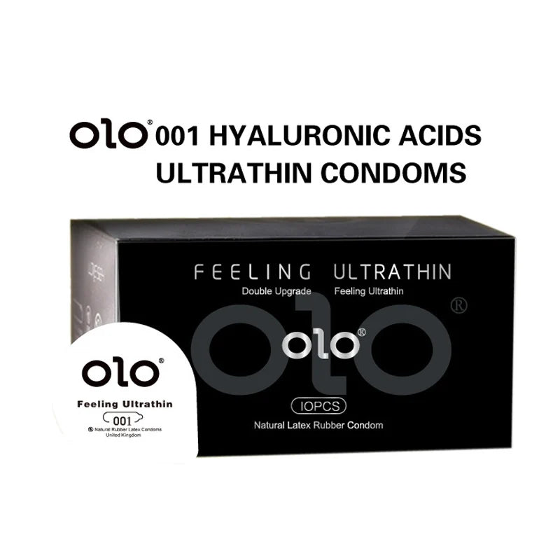 OLO Indian Delay Oil Condom Lasting Penis Sleeves Adult Sex Toys For Men Dotted Thin Ice Fire Feeling Condoms Cock Sex Supplies - Seprincess