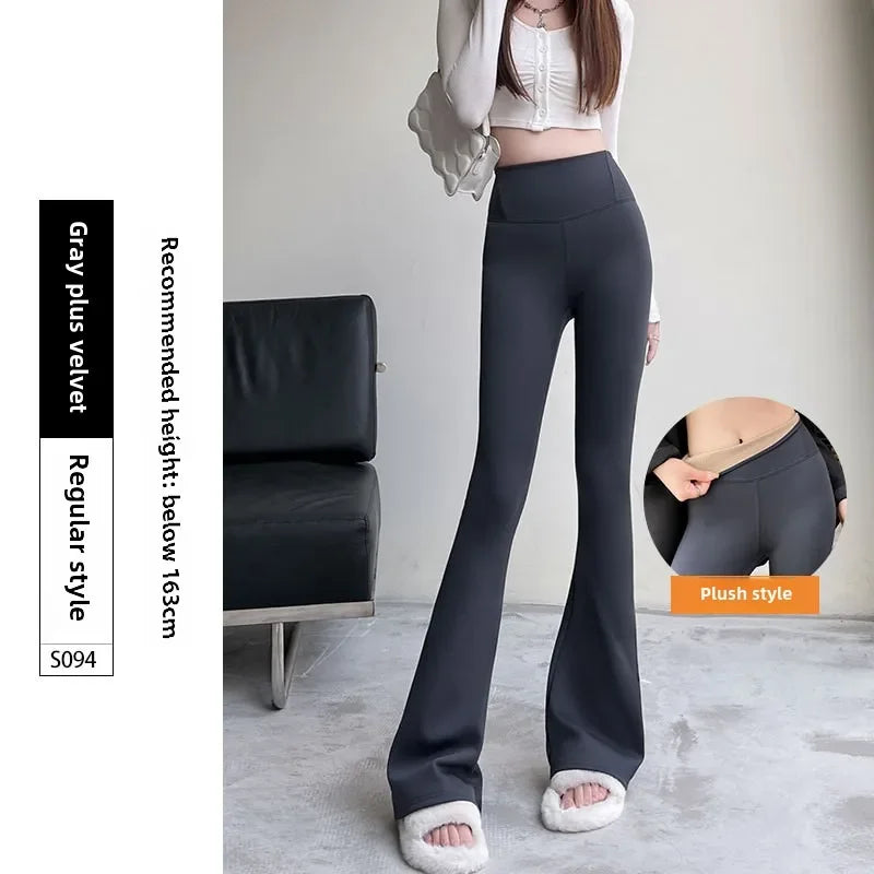 2025 New Women's Flare Leggings High Waist Wide Leg Yoga Pants Slim Seamless Fitness Workout Tights Gym Sports Trousers Clothing