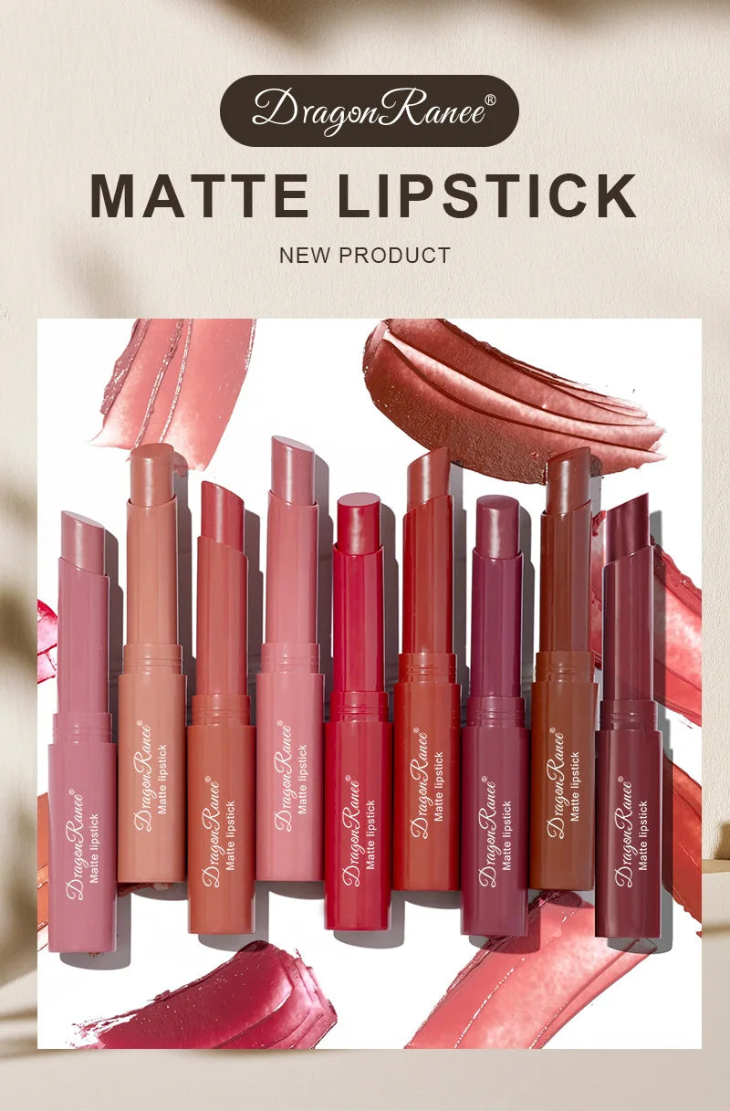 12 Color Matte Lipstick Nude Pink Matte Solid Lip Gloss Long Lasting Velve Red Tinted Balm 24 Hours Waterproof Makeup LipSticks - Seprincess