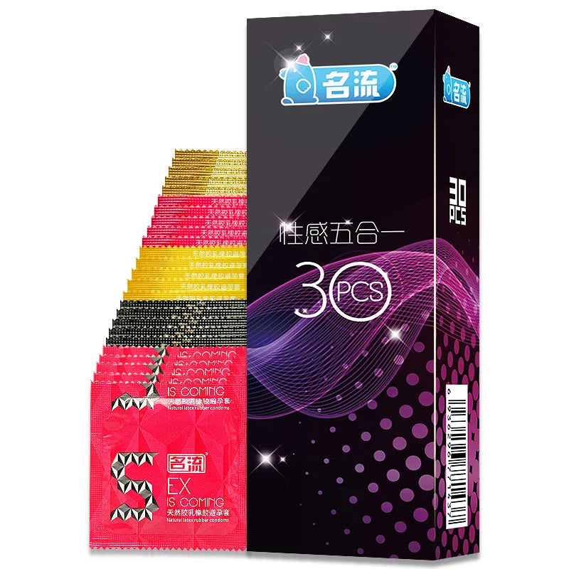 MingLiu Condoms 5 Types Sexy Latex Dots Pleasure Natural Rubber Penis Condoms For Men Sex Erotic Contraception - Seprincess