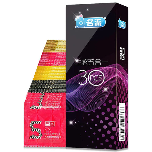 MingLiu Condoms 5 Types Sexy Latex Dots Pleasure Natural Rubber Penis Condoms For Men Sex Erotic Contraception - Seprincess