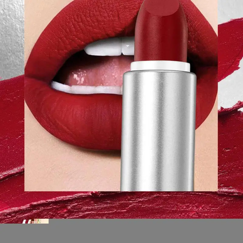 Matte Lipstick Red Lipstick Smudge-Proof High Pigment Lip Stick Velvet Nude Lipstick Pencil Sexy Red Brown Pigments Lips Makeup - Seprincess