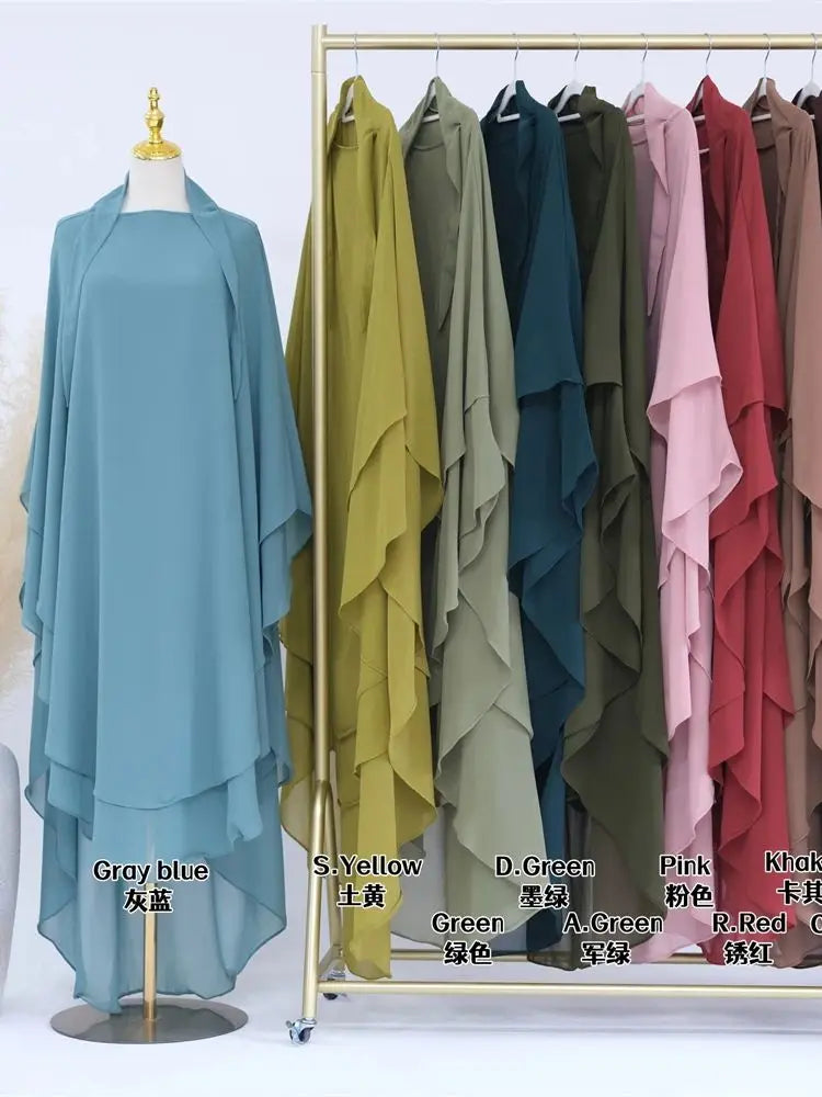 Ramadan Khimar Abaya Saudi Arabia Turkey Islam Muslim Hijab Dress Prayer Clothes Abayas For Women Kebaya Robe Femme Musulmane - Seprincess