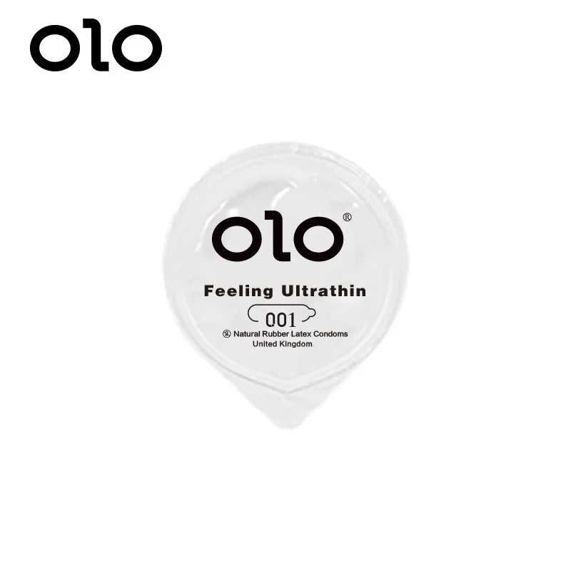 OLO Ultra Thin Condom 0.01 Feeling Penis Sleeve Hyaluronic Acids Rubber Latex Ejaculation Delay Dotted Condoms Intimate Sex Toy - Seprincess