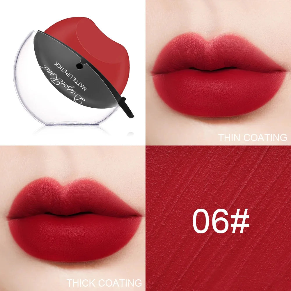 New Squeeze Into Lazy Lipstick Lip-shaped Lipstick Moisturizing Matte Lip Makeup Tint Waterproof Nonstick Cup Lipgloss Korean