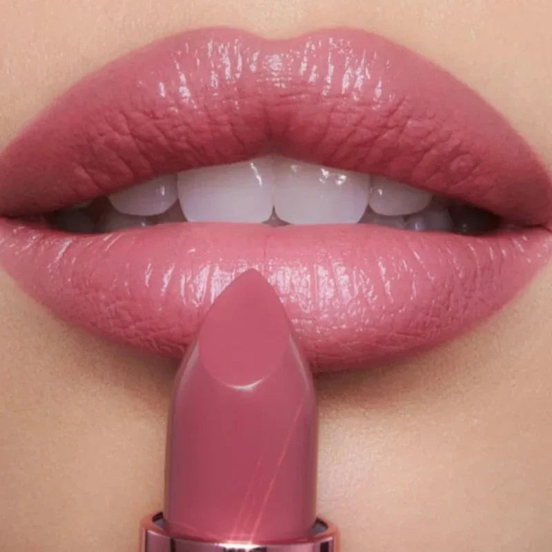 Rose Pink Nude Matte Velvet Lipstick Color Rendering Lasting Non-stick Cup Sexy Lipsticks Waterproof Beauty Lips Makeup Cosmetic - Seprincess