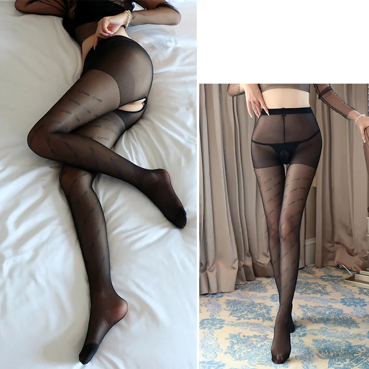 Pantyhose Tight stockings letter opening sexy flirting bdsm outfit promotions 99% sales women sexs underwear Halloween costume - Seprincess