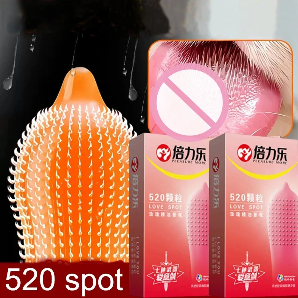 520 Spot Condom Delay for Men Rubber Penis Sleeves Sex Toys Dotted Stimulation Condoms Contraception Erotic Sex Product Condones - Seprincess