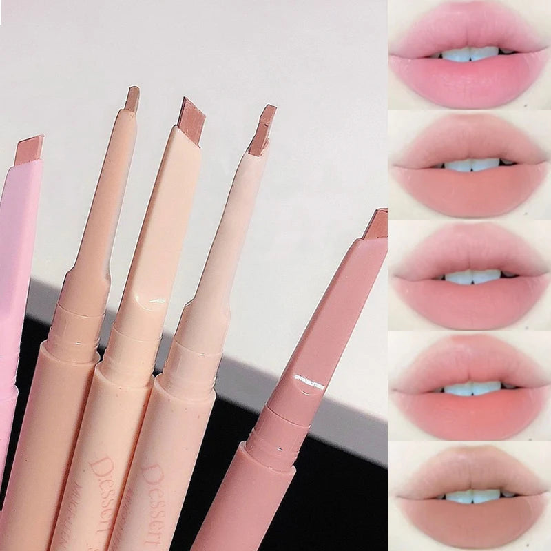 Dessert Lip Liner Automatic rotating waterproof lasting no color outline lip lipstick pen - Seprincess