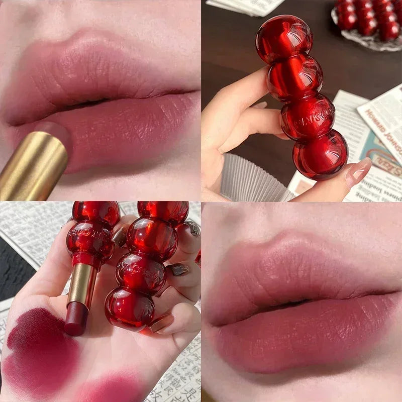 6Colors Matte Lipstick Mist Rose Long-Lasting Moisturising Nude Lipsticks Lip Gloss Non-stick Cup Red Sexy Lip Makeup Cosmetics - Seprincess