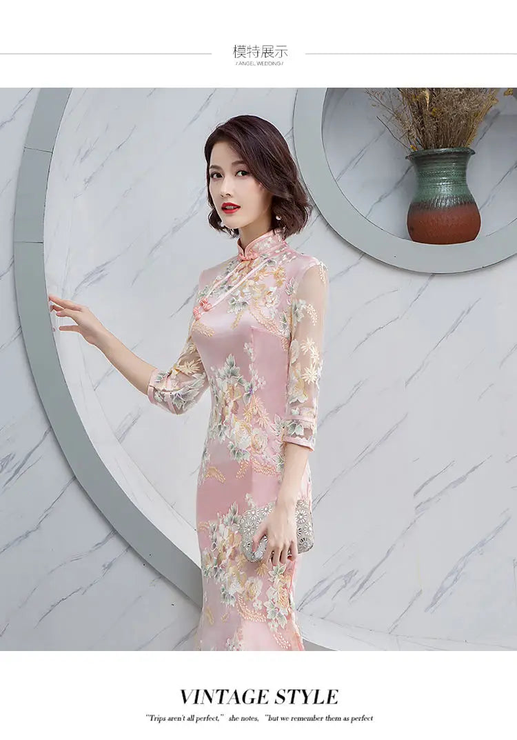 Party Women Dress Luxury China Style Elegant Banquet Long Qipao Oriental Female Wedding Slim Prom Cheongsam Gowns Vestido S-4XL - Seprincess