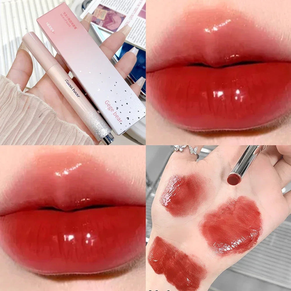 Clear Water Light Solid Lip Gloss Jelly Watery Pink Lipstick Pencil Moisturising Mirror Lipstick Pen Korean Lips Makeup Cosmetic - Seprincess