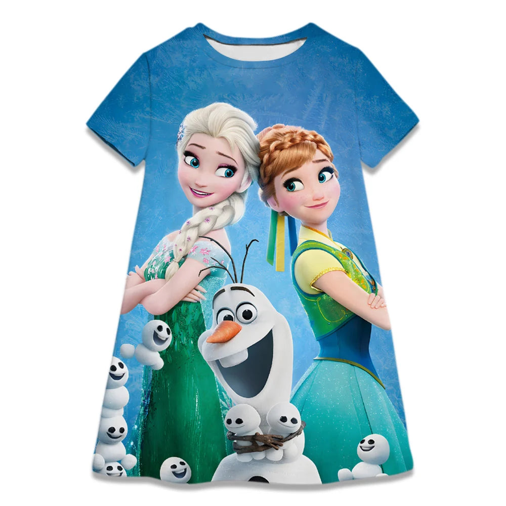 Hot Sale Kids Girl Cosplay Snow Queen Top Disney Frozen Elsa And Anna Princess Dress for 2-8 Years Girls Birthday Party Dresses - Seprincess