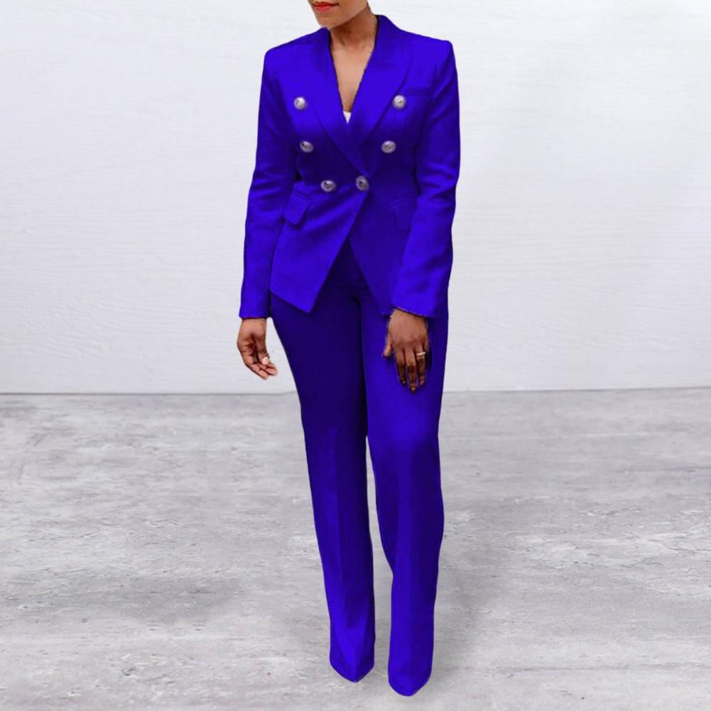 2022 Women's Elegant Casual Fashion 2 Piece Set Blazer + Pants Ladies Business Suits Office Wear Female Trouser Pant Suit - Seprincess