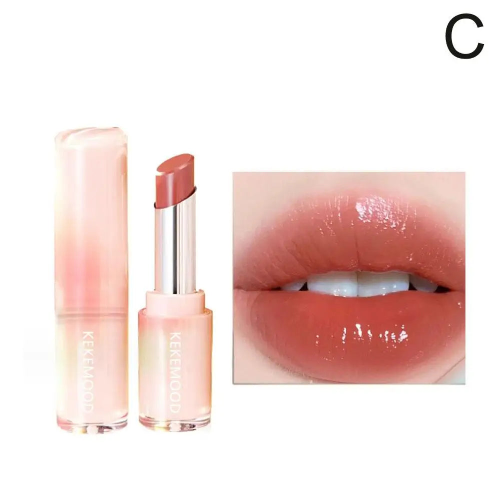 Jelly Lipstick For Kekemood Moisturizing Mirror Water Light Solid Lip Gloss Glass Tea Red Brown Lip Glaze Tint Makeup Cosme Q6S3 - Seprincess