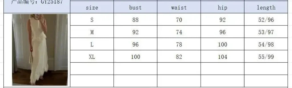 Elegant Tassel Hem Skirt Sets Women Slim Sleeveless Patchwork Vest Solid Long Skirts 2024 Autumn Lady Casual Fashion Outfits New - Seprincess