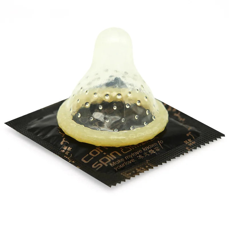 10pcs Natural Latex Condom Lubrication Delay Dot Sex Ultra Thin Particles Condom Contraception Supplies Adults Sex Toy 18+