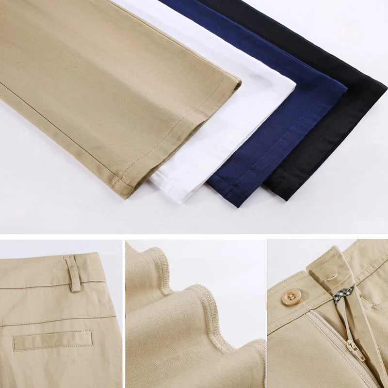 YUEY New Womens Spring Summer Trousers  Thin 100% Cotton Flared Pants Solid Color Casual Stretch S To 4XL Dropshiping