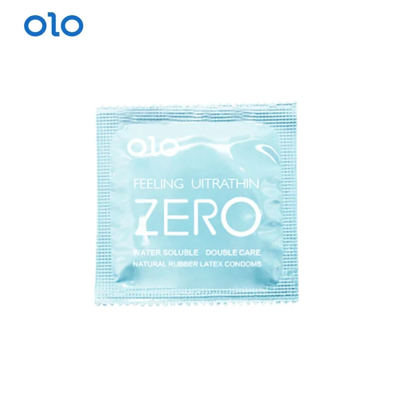 OLO 0.01 Ultra Thin Condoms For Men Long Sex Ejaculation Delay Ice Hot Feeling Latex Condom Penis Sleeve Sex Toys For Adults 18 - Seprincess