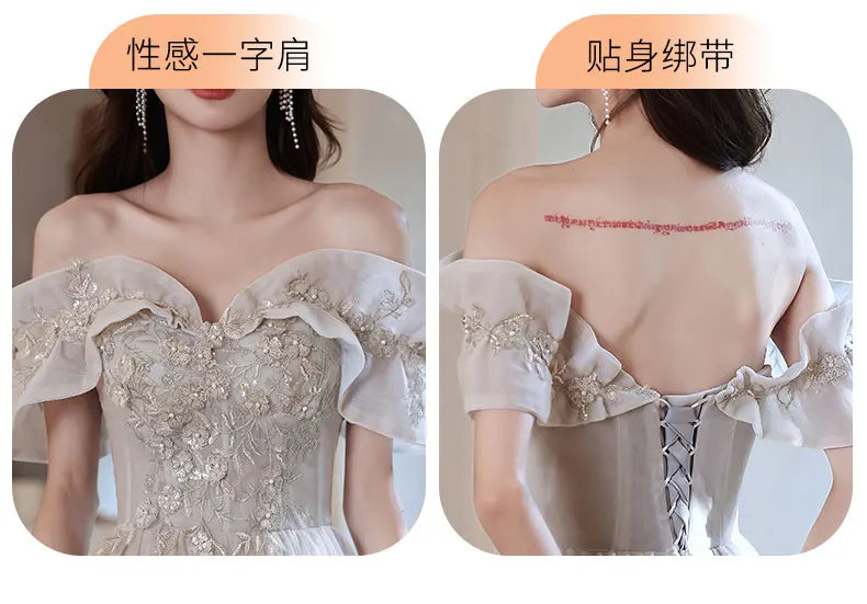 2024 Summer Light Gauze Bridesmaid Dress Women Sexy Wedding Party Gown Elegant Novelty Cheongsam Temperament Gentle Qipao - Seprincess