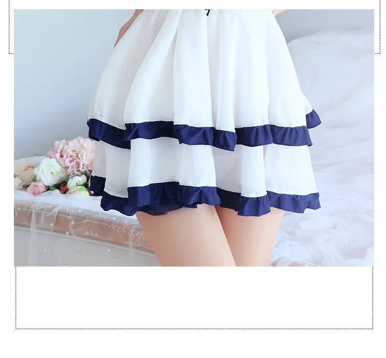 Dress Sailor suit bow tight fittin well behaved pure skirt dresses women Autumn dress traffic store fetish promotions 99% sales - Seprincess