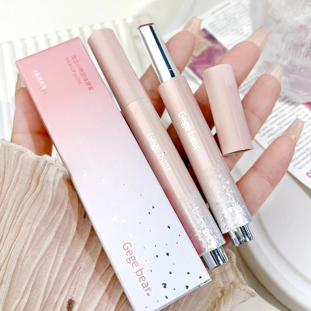 Clear Water Light Solid Lip Gloss Jelly Watery Pink Lipstick Pencil Moisturising Mirror Lipstick Pen Korean Lips Makeup Cosmetic - Seprincess