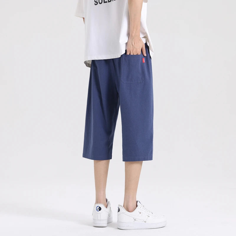 Men's Pants Summer Capris Loose Fitting Version Fashionable Comfortable  Shorts for Men