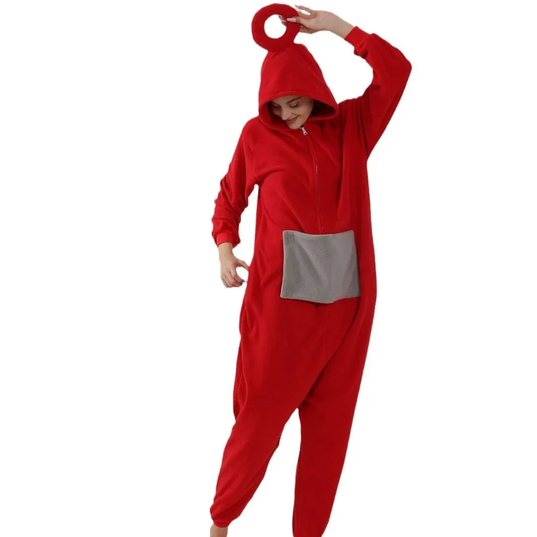 Teletubbies Adult Pajamas Halloween Party Cosplay Costume Kawaii Cartoon Teletubbies Pajamas Cosplay Adult Unisex Party Wear - Seprincess