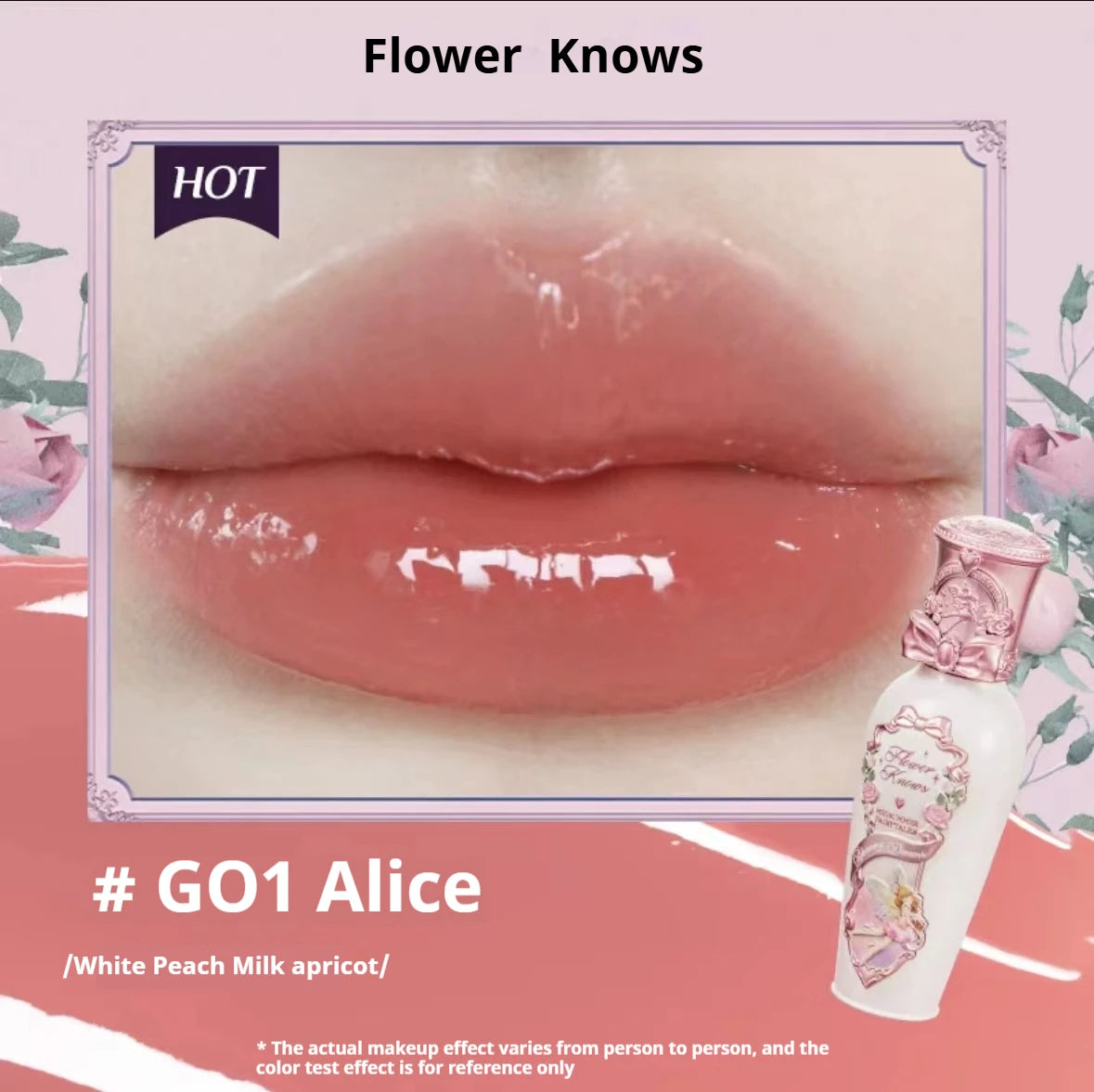 Flower Knows Midsummer Night Lipgloss Mermaid Rococo Lipstick Mask Mirror Rendering Long Lasting Lovely Lipstick