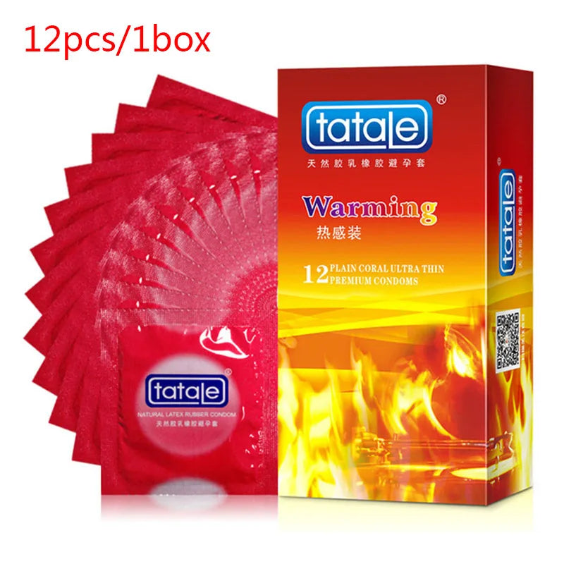 12PCS Erotic Condoms Ice and Hot Feeling Big Particles Spikes Condom G Point Stimulation Sexshop Contraception for Men Sex Toys - Seprincess