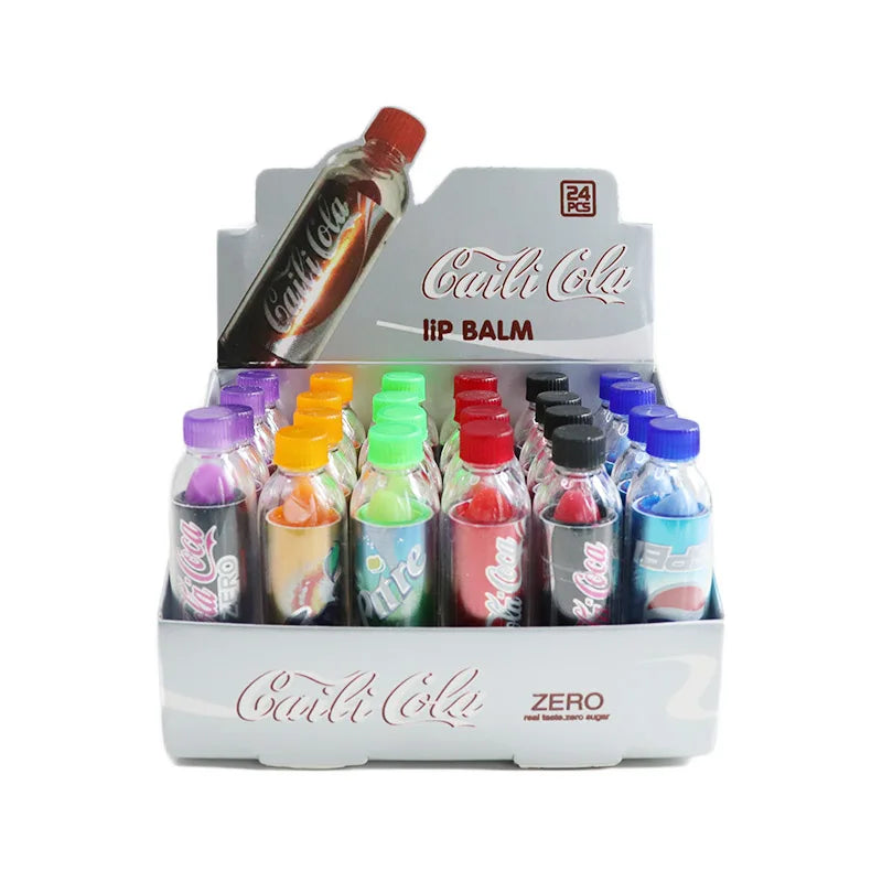 24Pcs Soda Bottle Lip Balm 6 Flavors Set Color Changing Lipstick Long Lasting Waterproof Lip Balm Wholesale - Seprincess