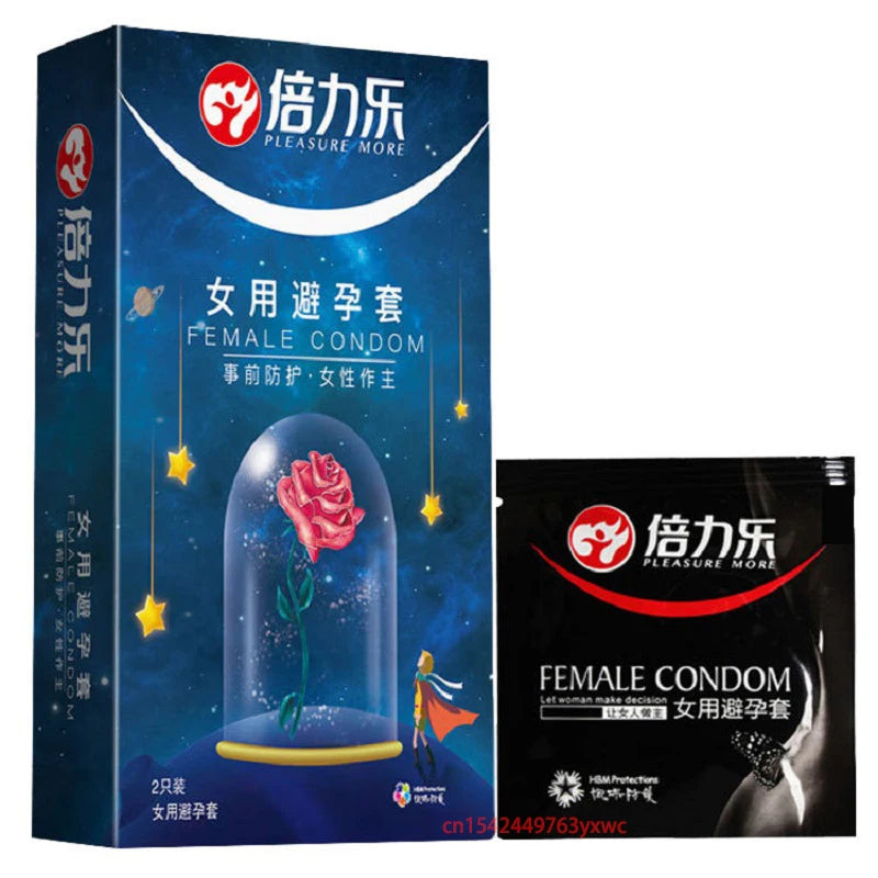 2PCS Female Condoms For Women Wearing Orgasm Latex Rubber women's condoms Male Penis Cock Sleeve Contraceptives For Adults 18+ - Seprincess