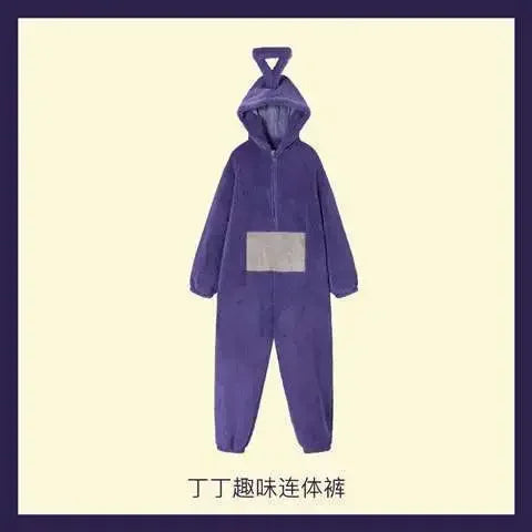 Teletubbies Anime Plush Pajamas Tinky Winky Dipsy Laa-Laa Po Cartoon Pajamas Cosplay Teletubbies Pajama Party For Friend Gifts - Seprincess