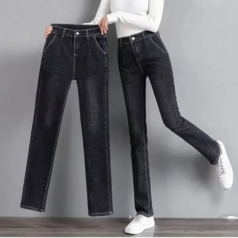 2024 new women's denim women's jeans miscellaneous straight pants are comfortable, exquisite and slim