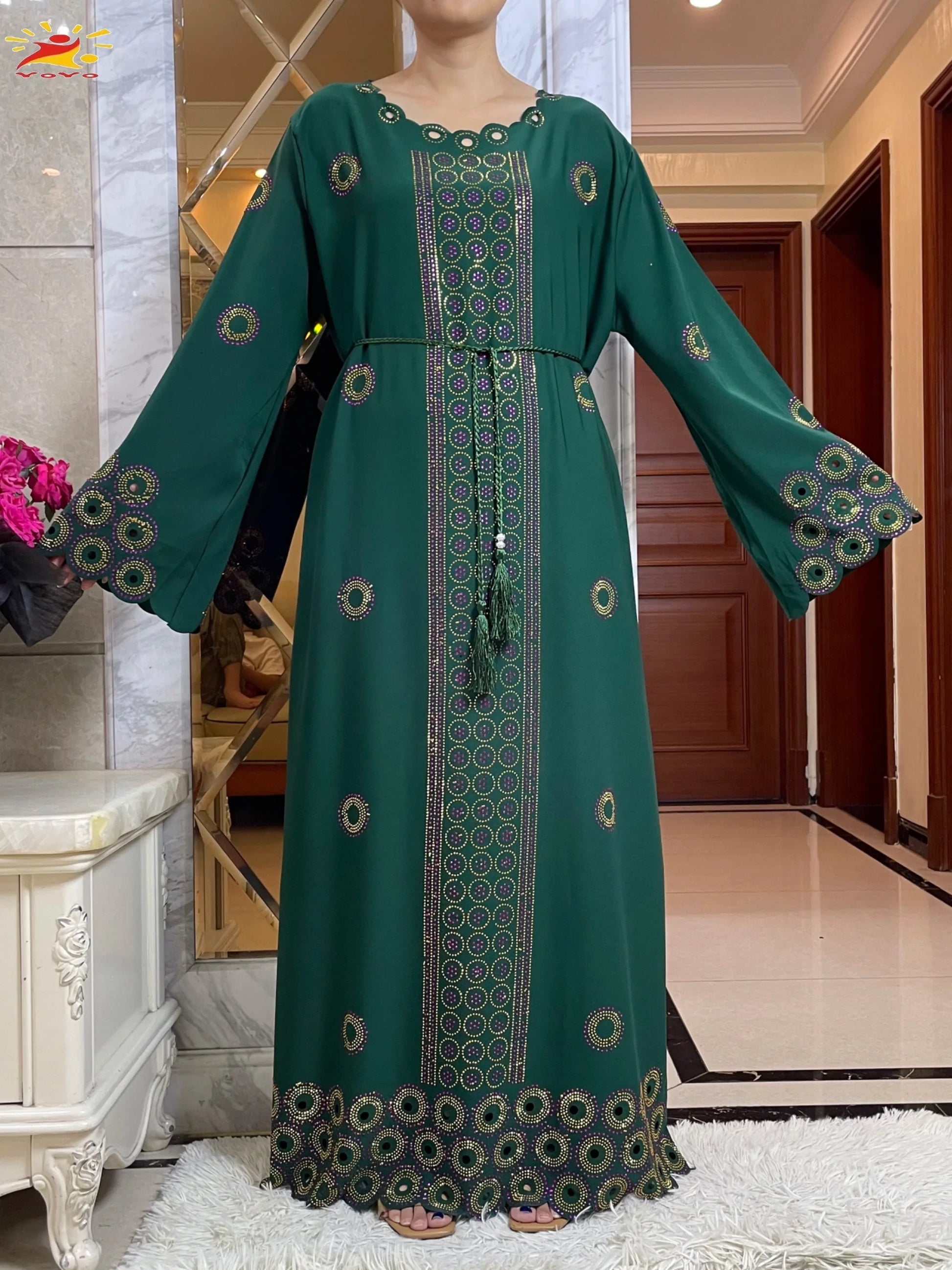 2024 Autumn Women Elegant Dresses Dubai Party Outfits Long Sleeve  Dashiki Muslim Women High-grade Comfort Fabric African Abaya - Seprincess