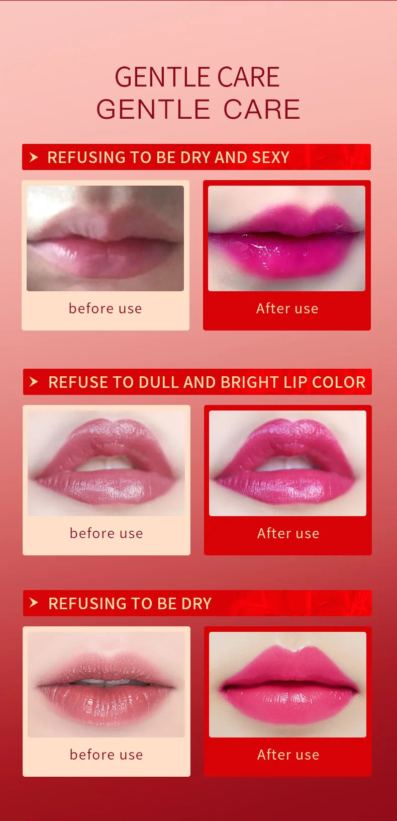 Temperature Color Change Lipstick Blue Shimmer Lipstick Blue Changed Into Pink Lip Stain Gloss Moisturizing Lip Balm Tint Makeup - Seprincess