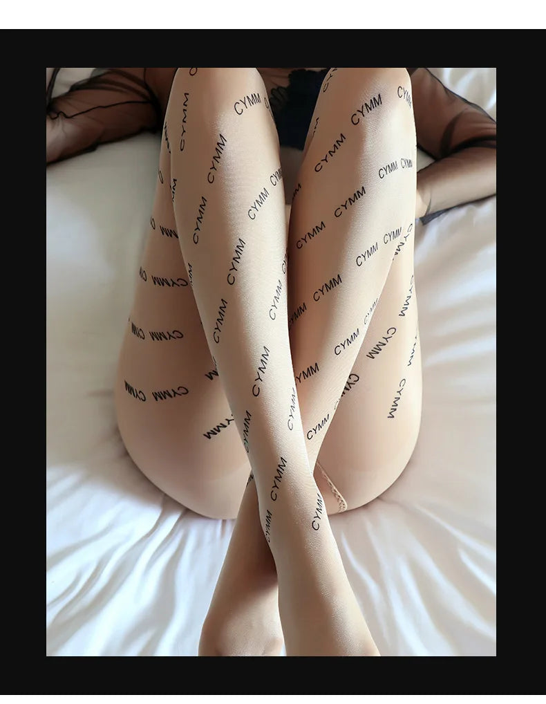 Pantyhose Tight stockings letter opening sexy flirting bdsm outfit promotions 99% sales women sexs underwear Halloween costume - Seprincess