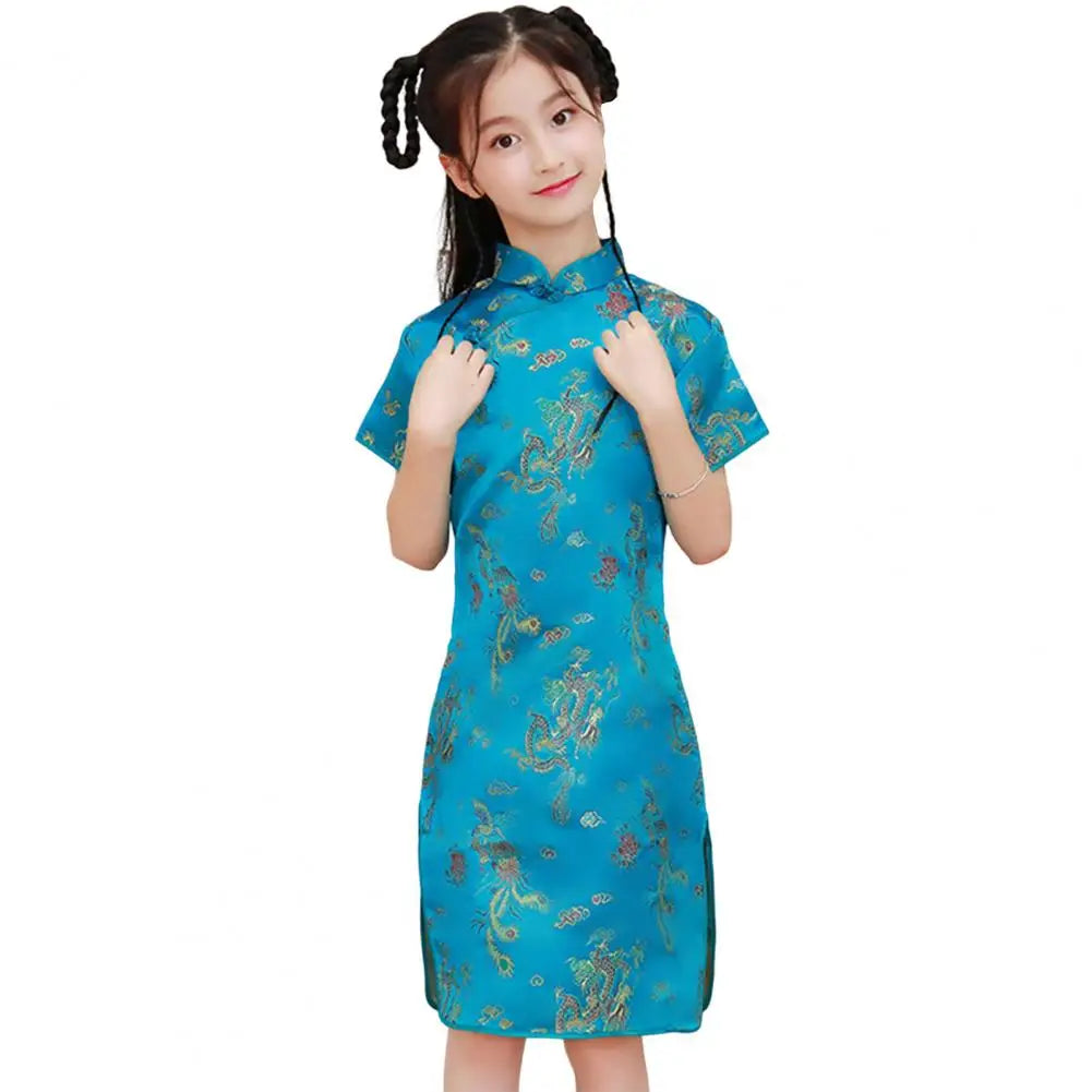 Kids Hanfu Dress Elegant Princess Dress Summer Dresses Chinese Cheongsams For Girls Traditional Chinese Dress Toddler Dress