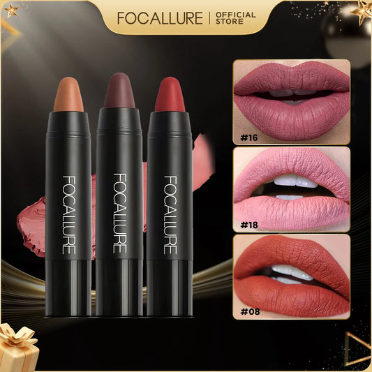 FOCALLURE 31 Colors Matte Lipstick Long Lasting Waterproof Sexy Lipbalm Non-Stick Lip Tint Lip Pencil Makeup Cosmetics for Women - Seprincess