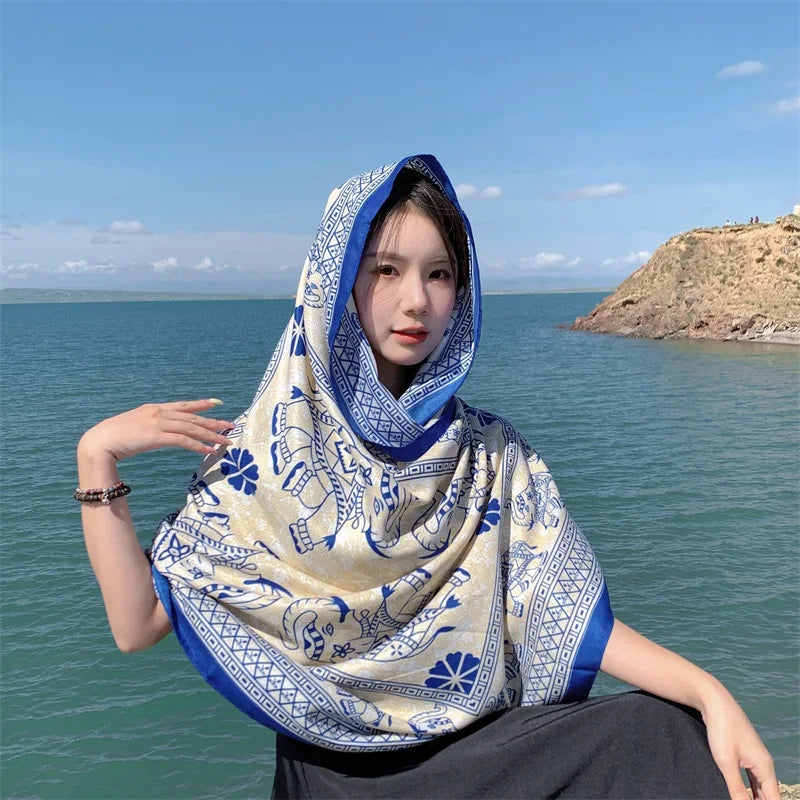 17 Styles 90x180cm Travel Beach Sunscreen Scarve Bikini Large Shawl Sarong Wrap Scarf Women Brazilian Swimsuit Bathing Cover-ups